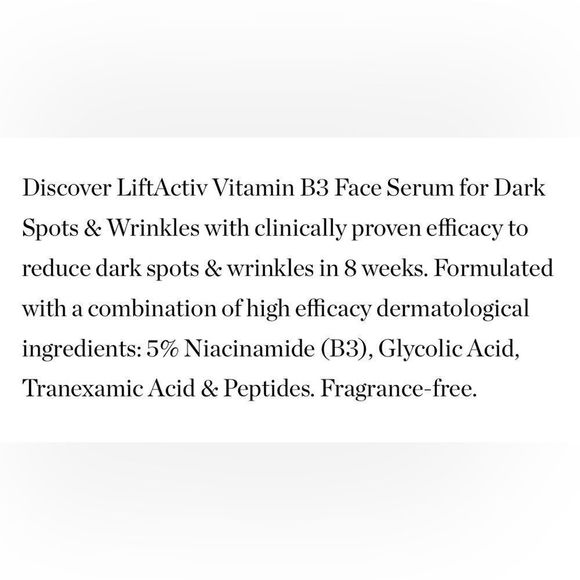$8❤️‍🔥 Vichy LiftActiv Vitamin B3 Face Serum Dark Spots & Wrinkles 2PK 💧NEW - Picture 6 of 8